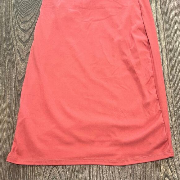 Hello Miz V-Neck Ruched Maternity/Nursing Dress Sleeveless Stretch Rust Size S - Picture 7 of 8